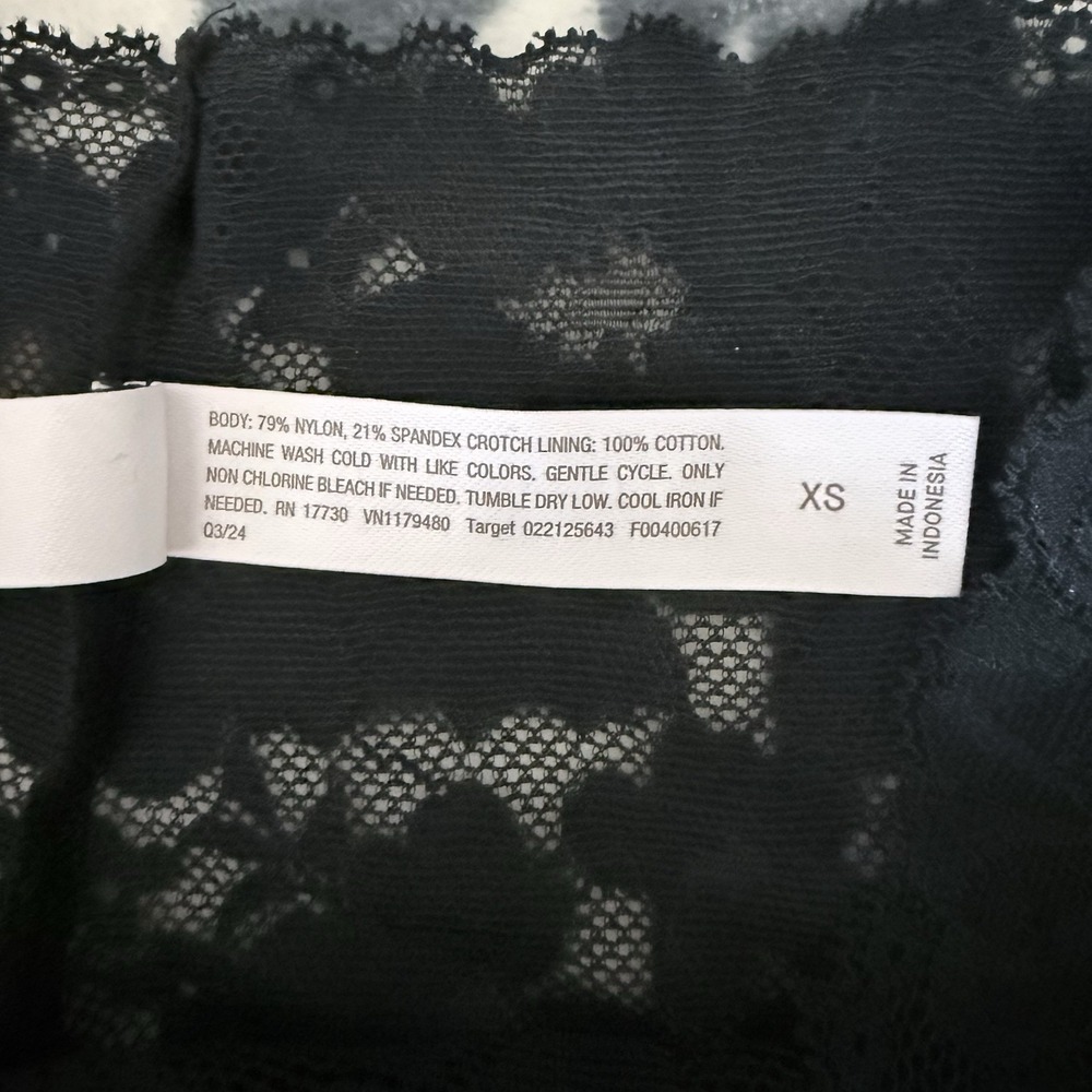 Women's Allover Lace Boy Shorts Underwear - Auden™ Black XS: Mid Rise - Picture 8 of 9